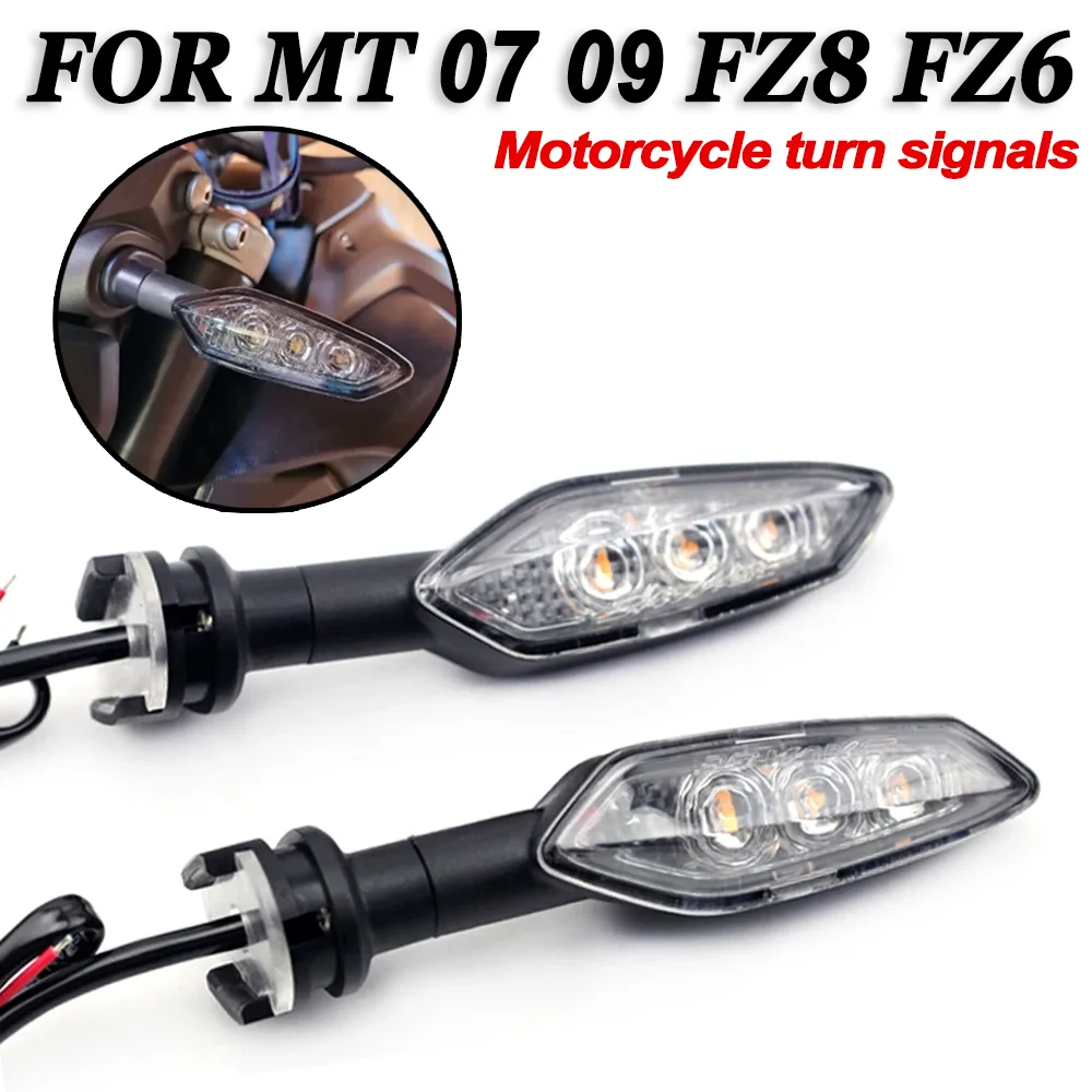 LED 12 فولت مقاوم للماء دراجة نارية بدوره إشارات مؤشرات مصباح لياماها MT09 MT07 MT FZ FZ8 FZ6 03 07 09 10 15 125 XJ6 الراسم 700