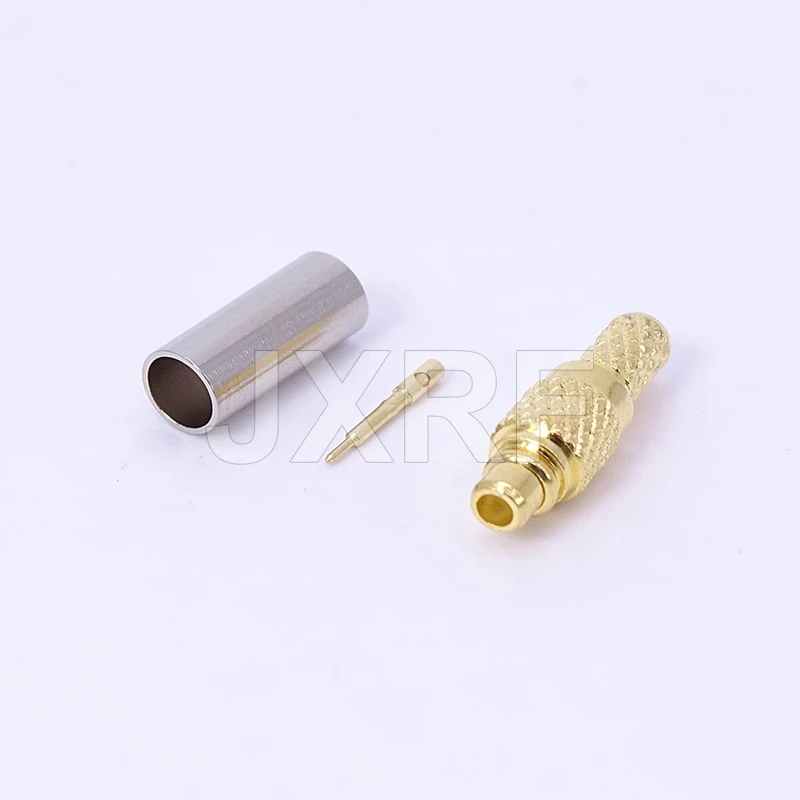 10PCS MMCX Male Female Right Angle Plug Crimp for RG174 RG316 LMR100 Cables RF Connector