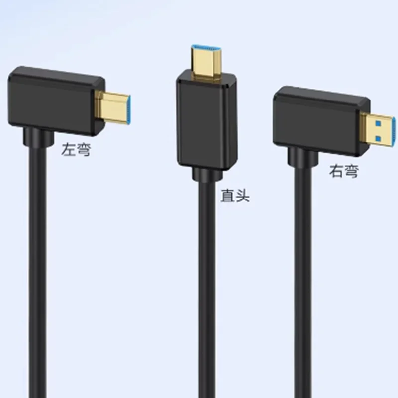 UP, Down, Left, Right Micro HDMI - compatible with D-type Male To Male Cables 8k@60hz4k @120Hz Spring Telescopic OD4.0mm