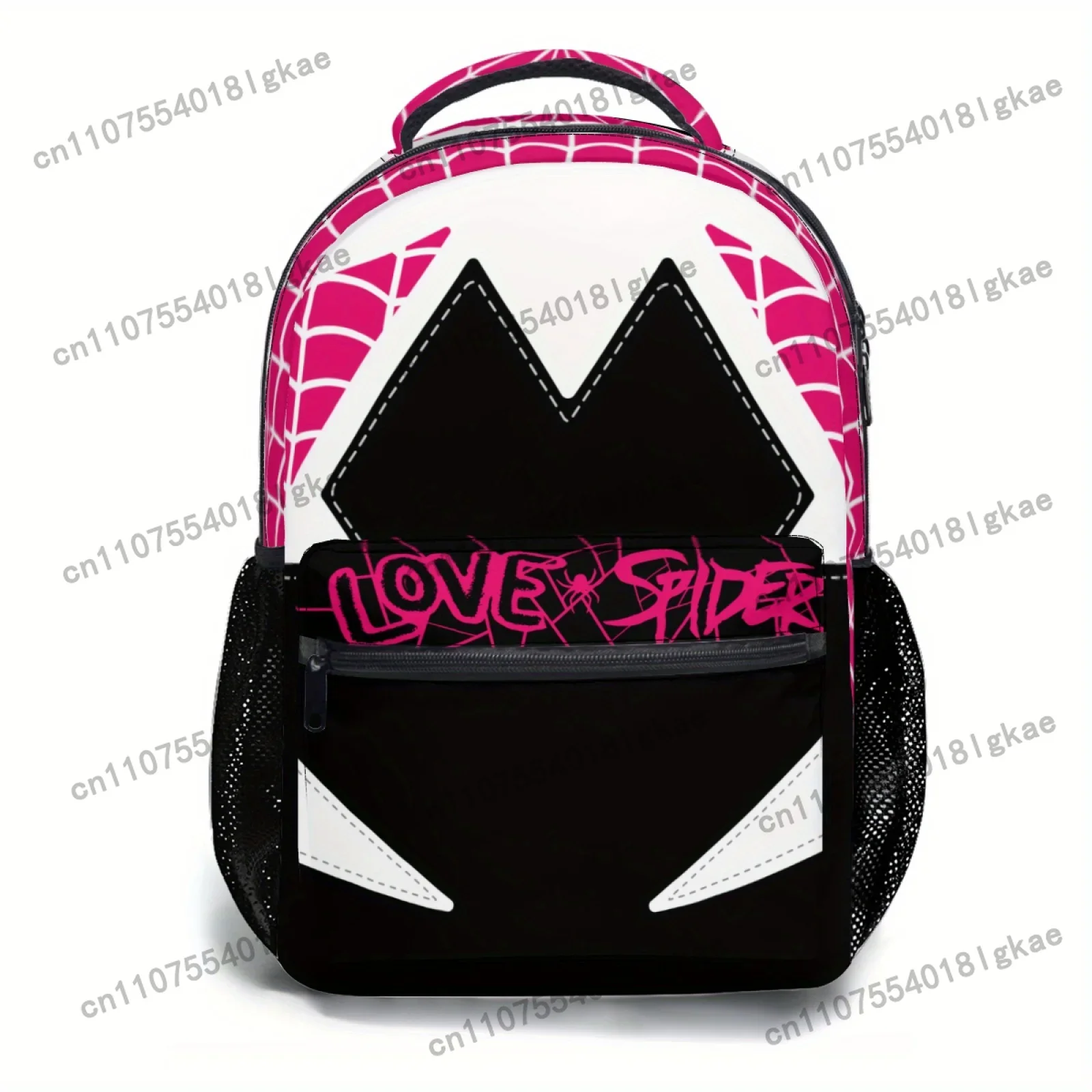 Anime Backpack 16. 5 Inch High Quality Lightweight Polyester Backpack with Tablet Compartment, Adjustable Shoulder Straps & Spid