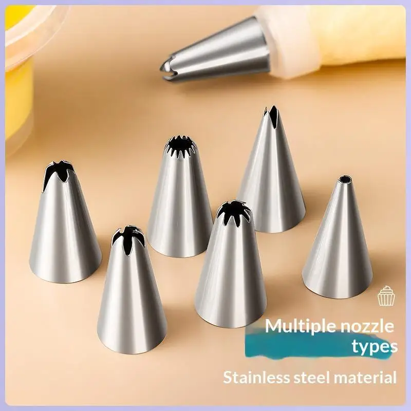 Stainless Steel Piping Nozzles Multiple Tip Shapes Rust Proof Design Perfect For Cake Cupcake Decorating Home Baking