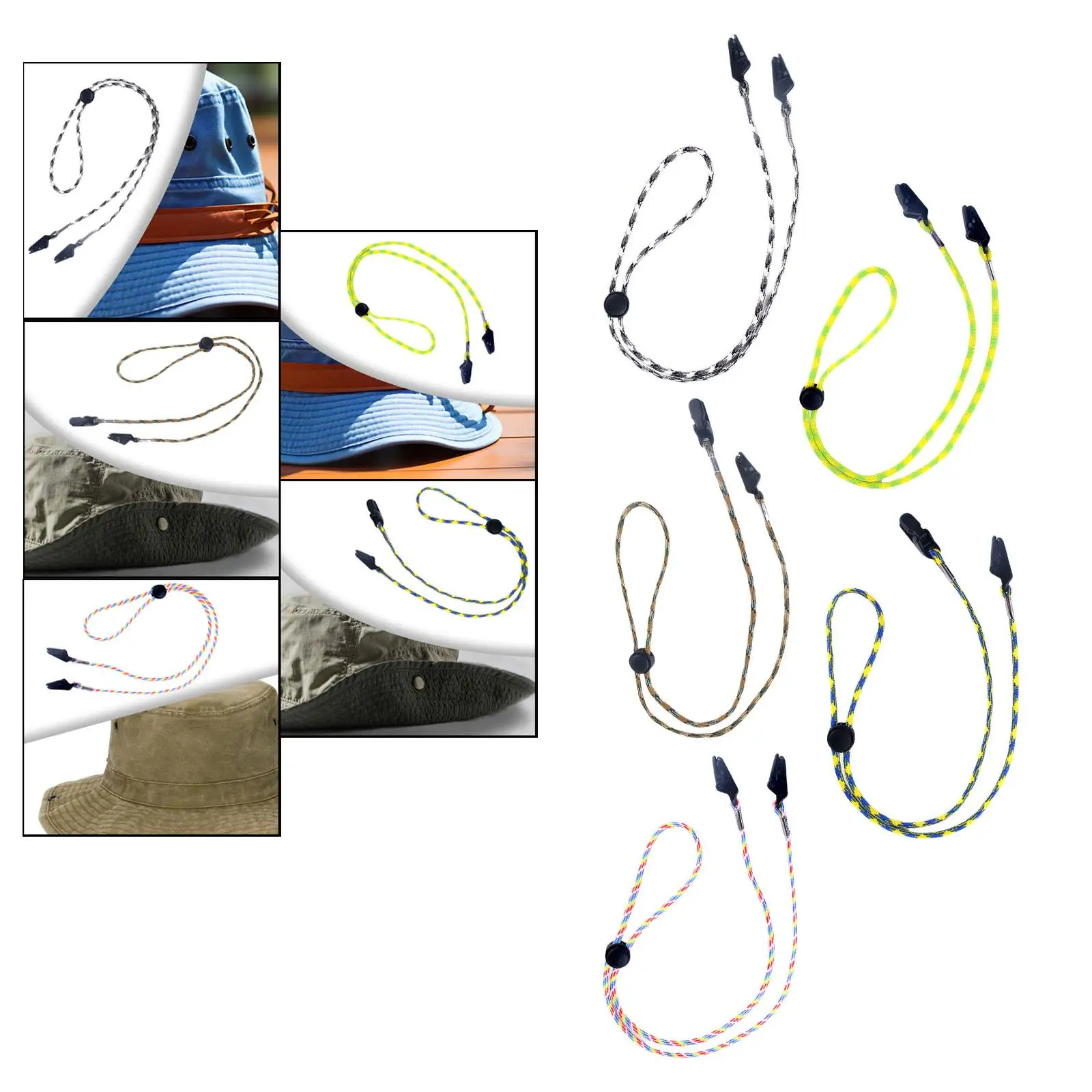 

Adjustable Hat Strap Clip Hat Chin Cord Hat Clip for Cycling Boating Outdoor