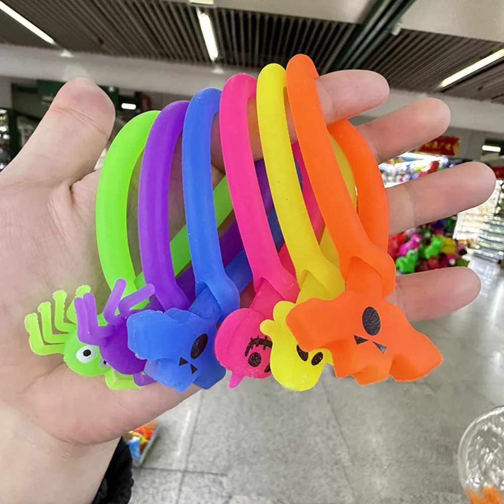 Spremere elastico String fidget giocattoli sensoriali morbido colore multiplo Halloween elastico String elastico String Venting Toys