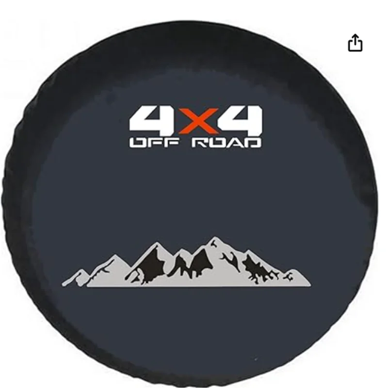 1Pcs Car PU Leather Spare Tire Cover 4x4 Off-road Mountain Adventure Travel Fit For Suzuki Honda Toyota Rav4 Wheel Accessories