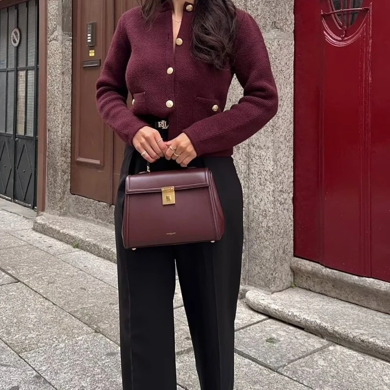 

Autumn New Knitted Sweater Women's Round Neck Solid Color Loose Fitting Pullover Casual