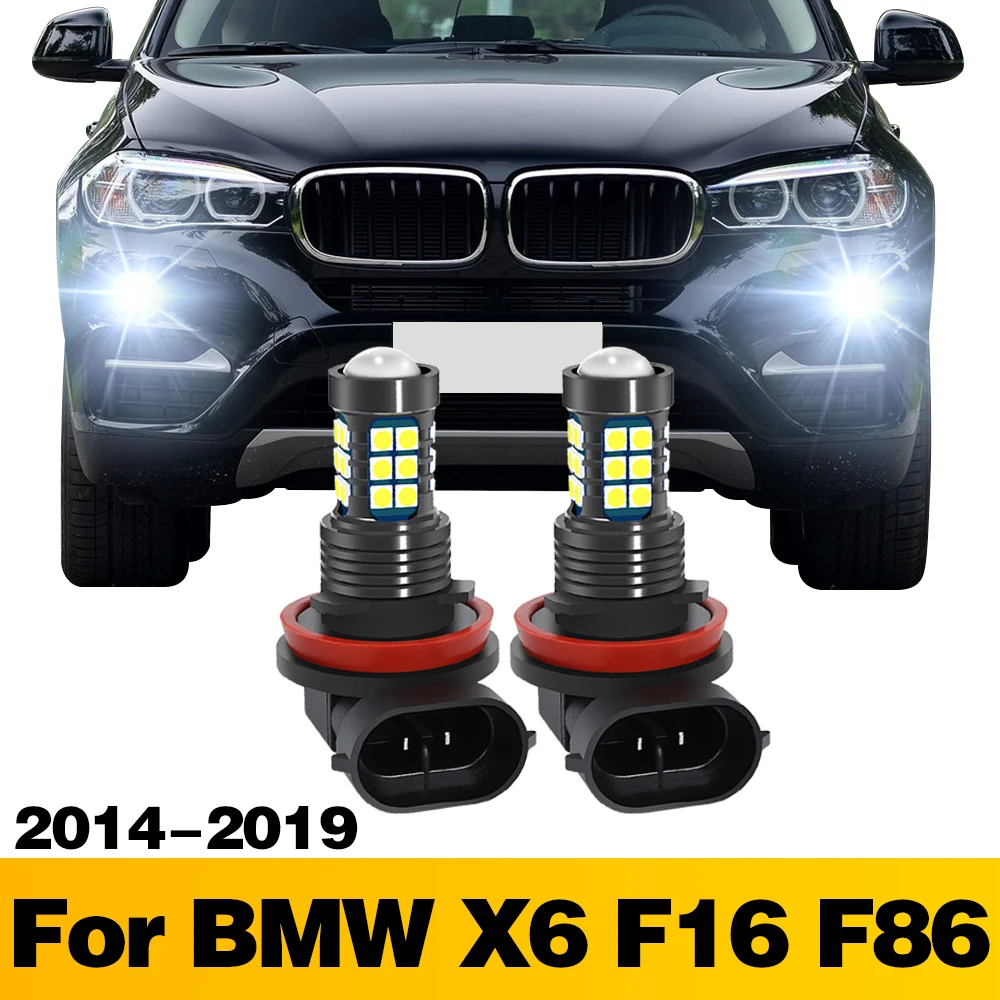 

2Pcs LED Lamp Car Front Fog Light Accessories For BMW X6 F16 F86 2014 2015 2016 2017 2018 2019