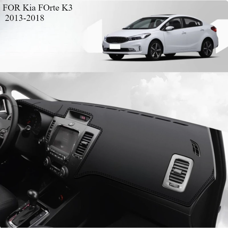 FOR Kia FOrte K3 2013-2018 Car Dash Mat Dashmat Dashboard Mat Cover Sun Shade Dash Board Cover Carpet  Accessories
