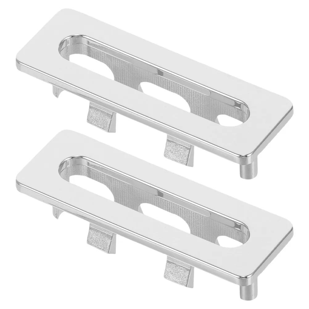 

2Pcs Plastic Sink Overflow Covers Basin Overflow Rings Rectangle Insert Drain Hole Cap for Kitchen Bathroom Plastic Basin Insert