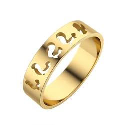 CHENGXUN Hollow Animal Squirrel Lover Rings for Women Girls Stainless Steel Stacking Midi Ring for Her Simplistic Jewelry Gift
