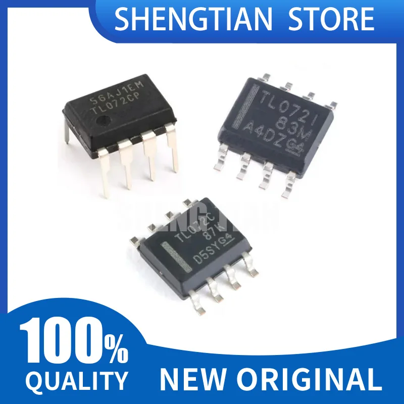 10pcs/lot TL072CDR TL072IDR SOP8 TL072CP TL072C  TL072 SMD 072CDR SOP-8 TL072CDT TL072C DIP-8 In Stock