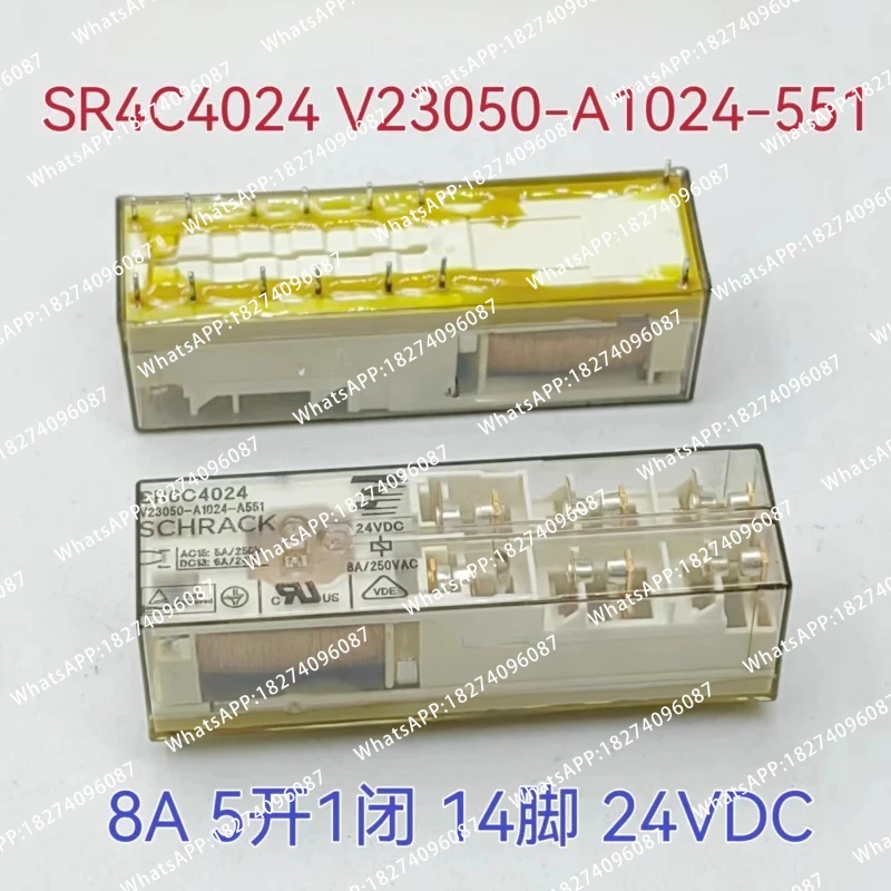 SR6C4024 V23050-A1024-A551 Relay 14 Pins 24VDC 8A 5 Open 1 Close