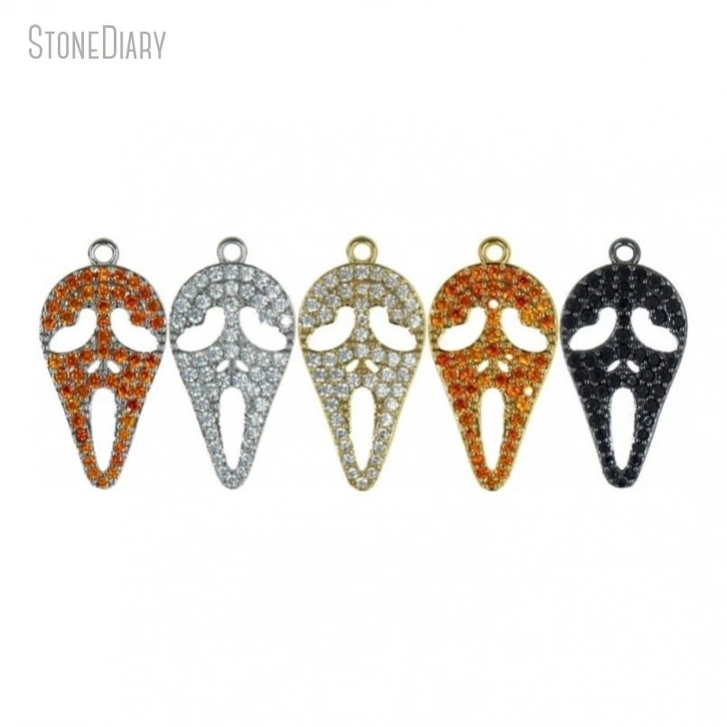 

10Pcs Skull Halloween Jewelry Color Copper Pendant PM51436