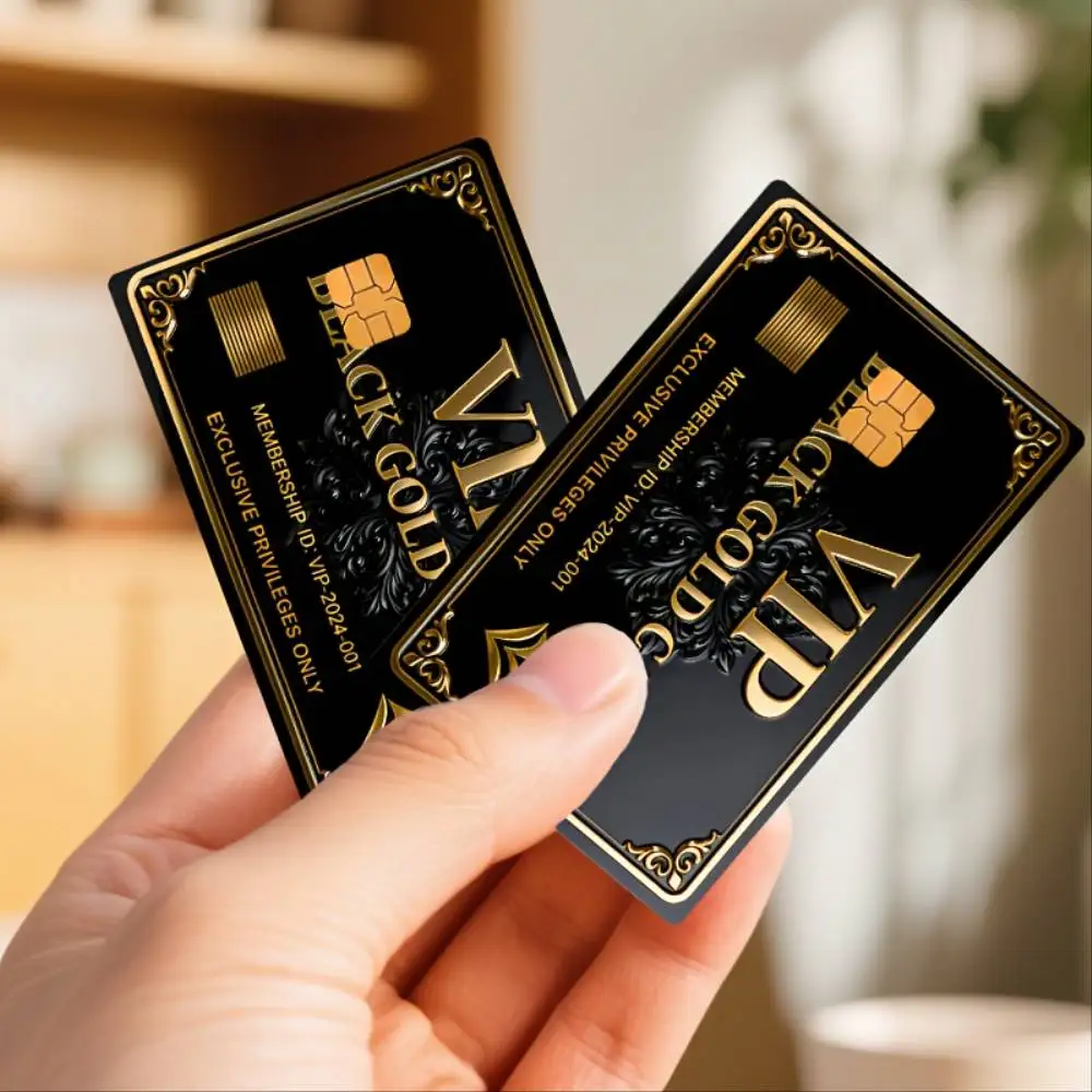 Black And Golden VIP Credit Card Skin Sticker PVC Decal For Bank Debit Transit Room Key Cards