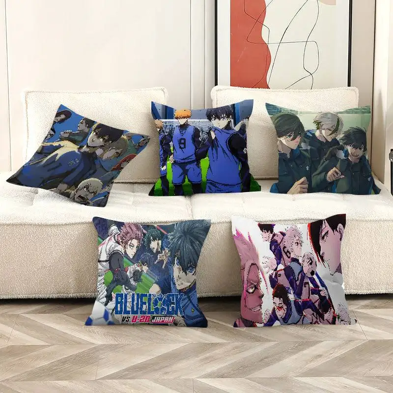 Japan Cartoon Anime B-Blue L-Lock Lucky Dragon Pillow Cover Sofa Cushion Cover Home Room Decoration Children Gift