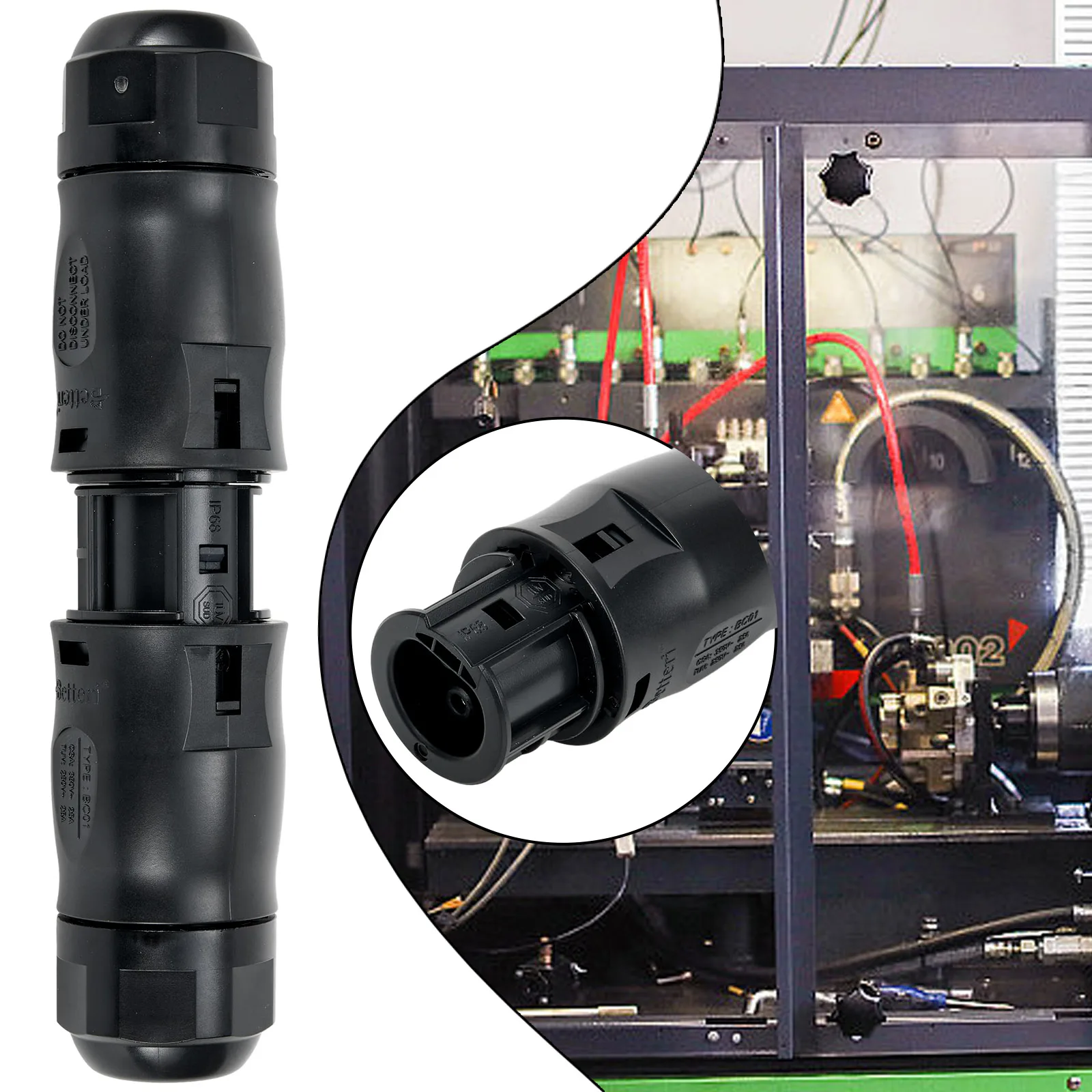 BC01 3 Pin Inverter Connection Kit IP67 Rated Waterproof Socket & Suitable for Various Models Including APsystems