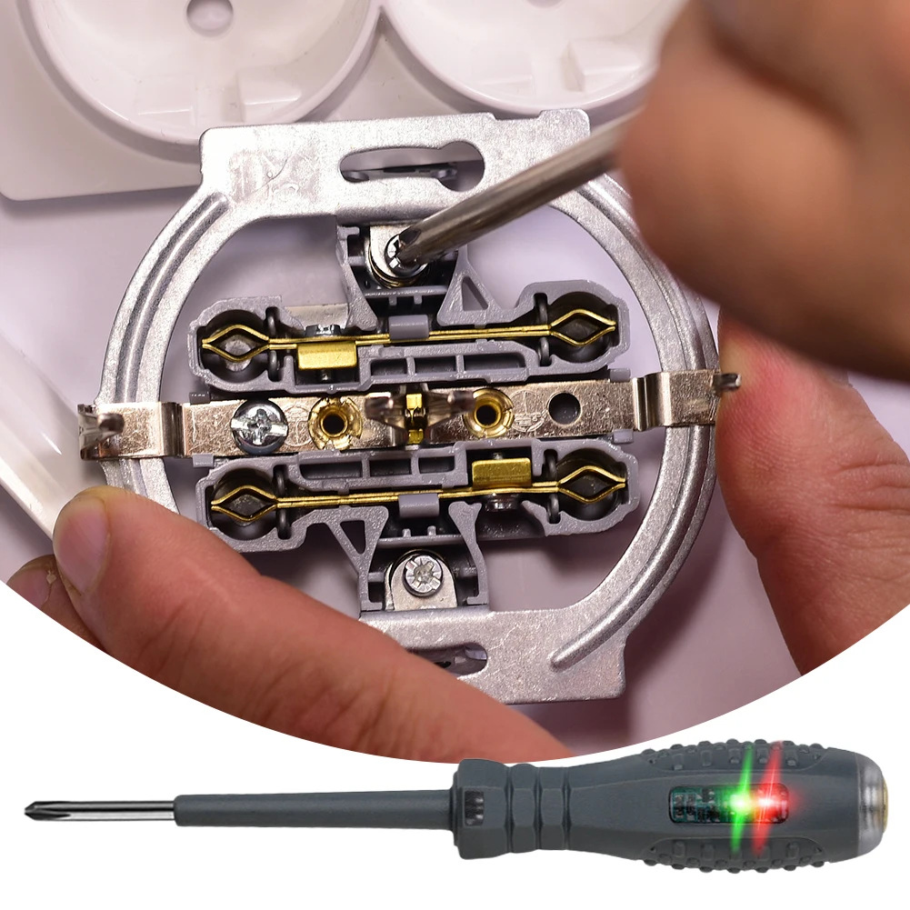 

Word/Cross Screwdrivers Non-contact Induction Test Pen Neon Bulb Indicator Electrician Highlight Pocket Tester Pen Tools