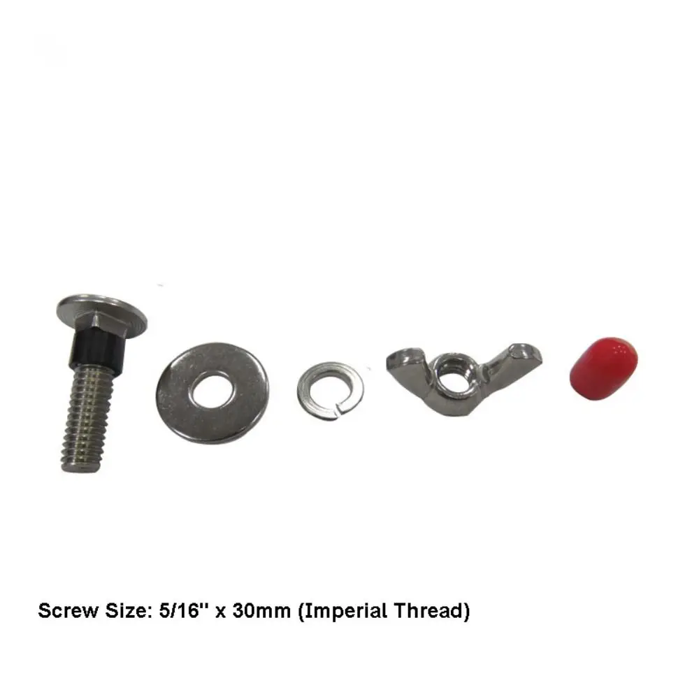 316 Stainless Steel Butterfly Screw Set Hand Tightening With Washer Backplate Hardware Polished With Lock Washer