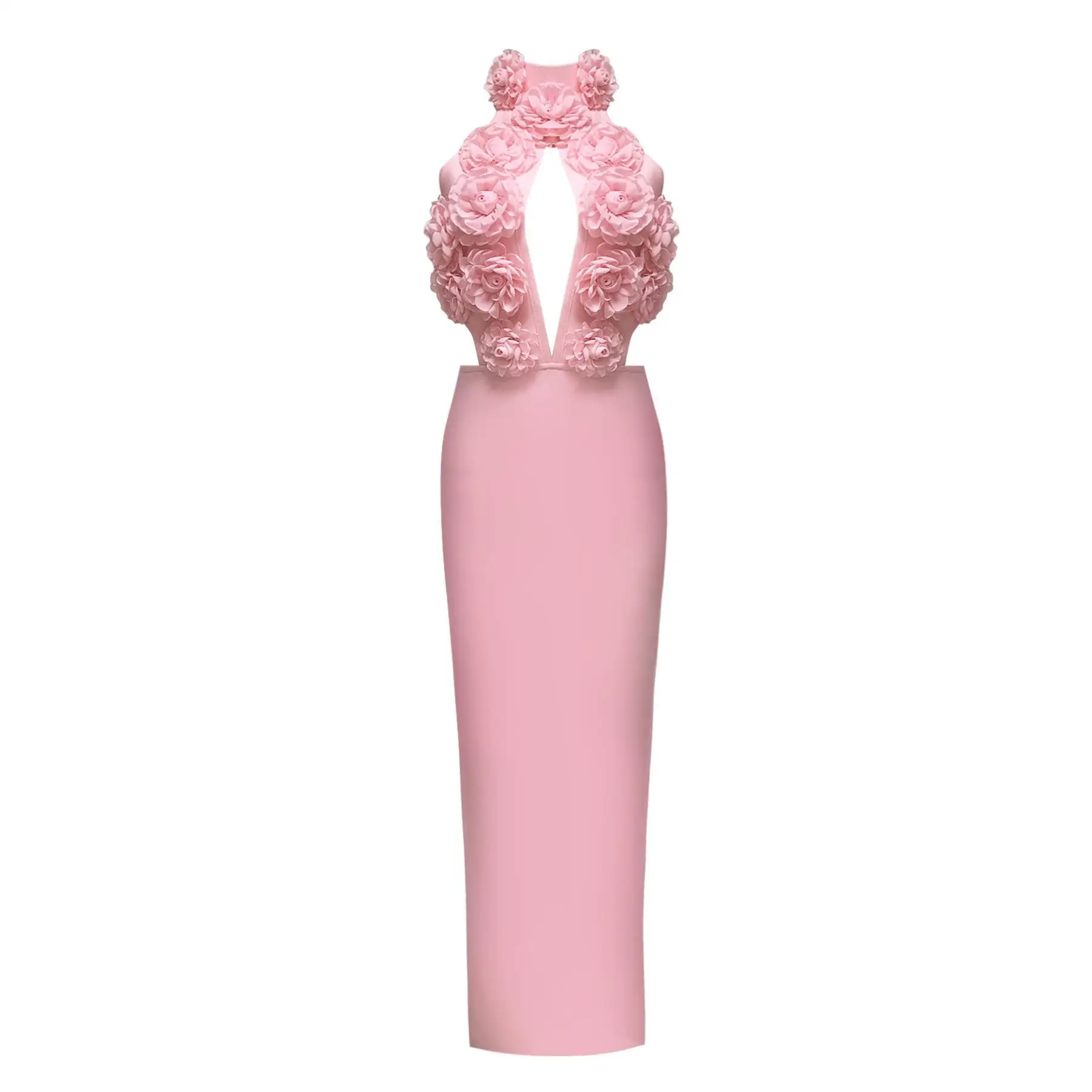 

2025 women's sexy birthday bandage dress nightgown luxury 3d dinner evening dress-GZMM125