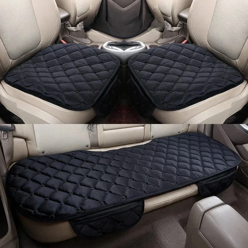 

The plush car seat cover, warm and soft car seat cushion, anti-slip chair protection pad is suitable for most car models