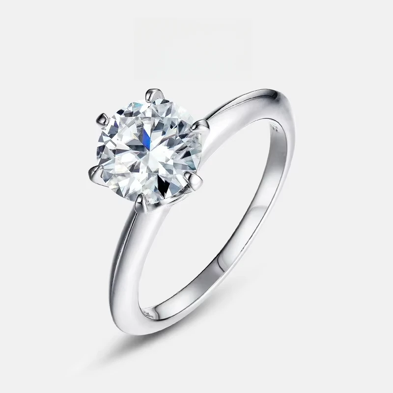 

Brilliant Eternal Moissanite Ring S925 Silver Plated 18K Gold PT950 Platinum Classic Fashion Moissanite Ring