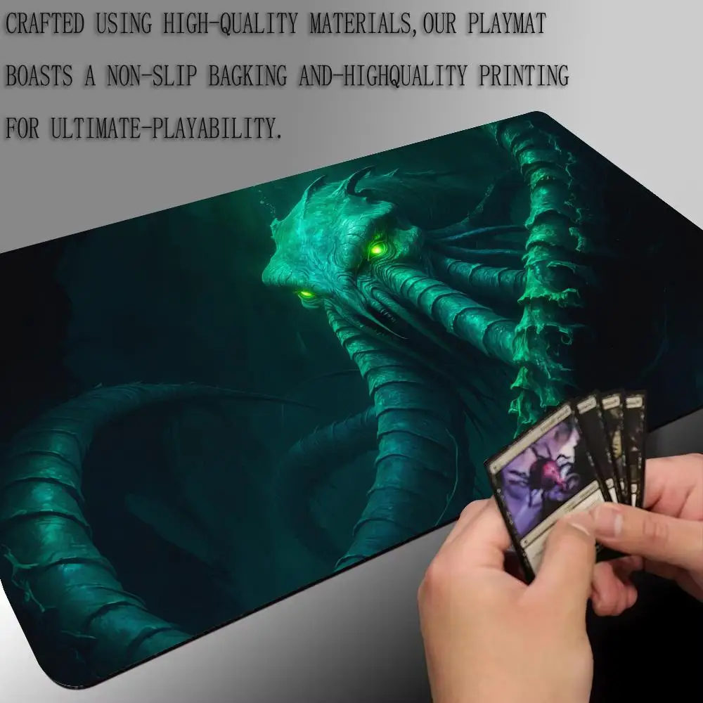 

Фэнтезийный гигантский ужас, дизайн осьминога, MTG игровой коврик, волшебная карта, боевой коврик, нескользящий коврик с прошитыми краями, волшебный mtg, настольный игровой коврик