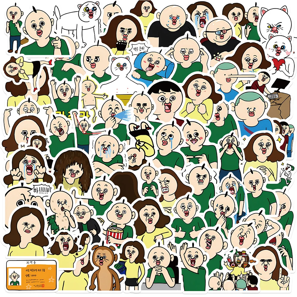 

10/30/73pcs Funny Cartoon BbangBbang and Kim Ok-ji Stickers Decals Graffiti Scrapbooking Luggage Diary Cute Kids DIY Sticker Toy