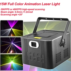 New Professional DMX 15W RGB Animation Laser Light Christmas DJ Disco Party Ball Light Remote Control Effect Projector Lights