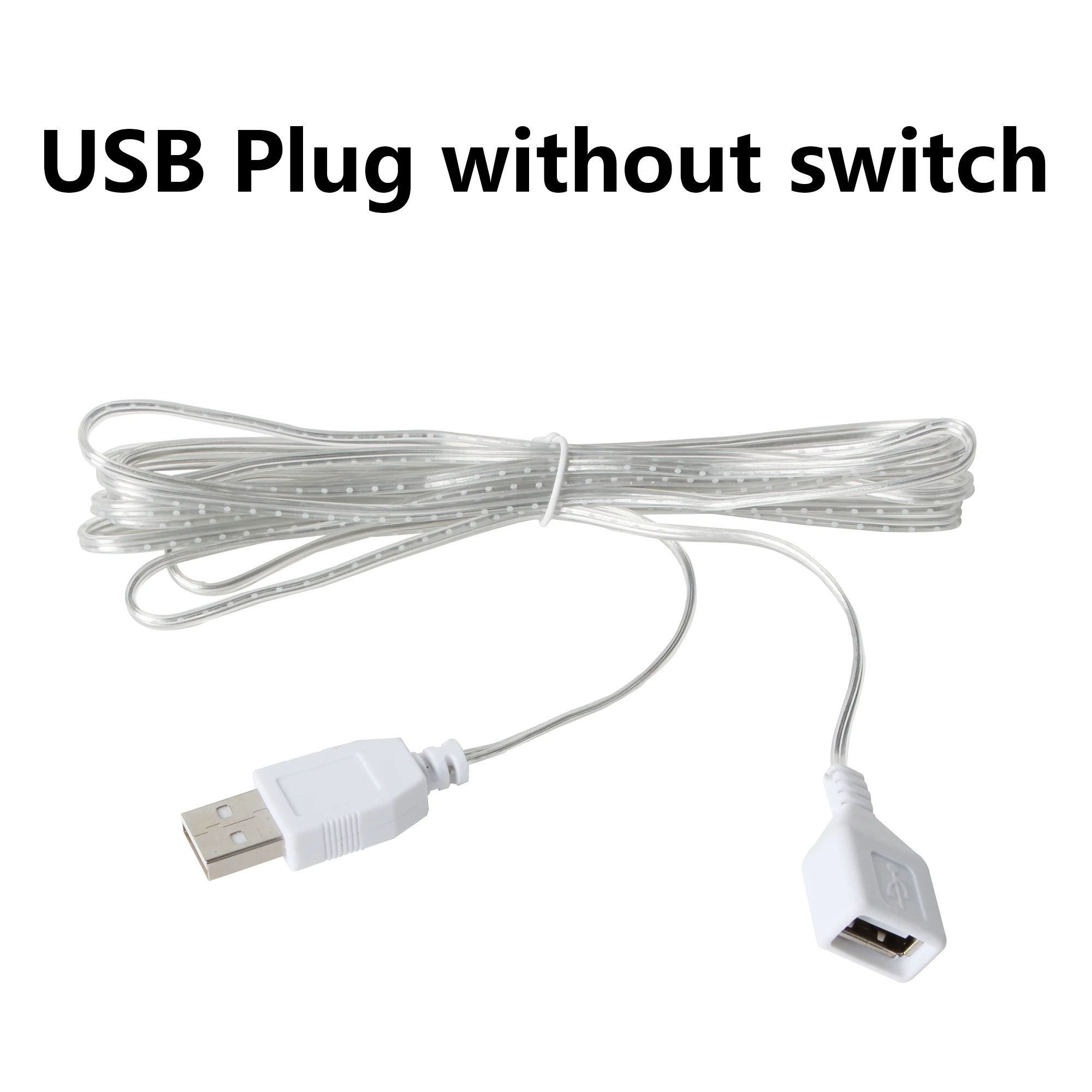 3M EU/US/USB Plug Extension Cable For Curtain Lights And More Lights