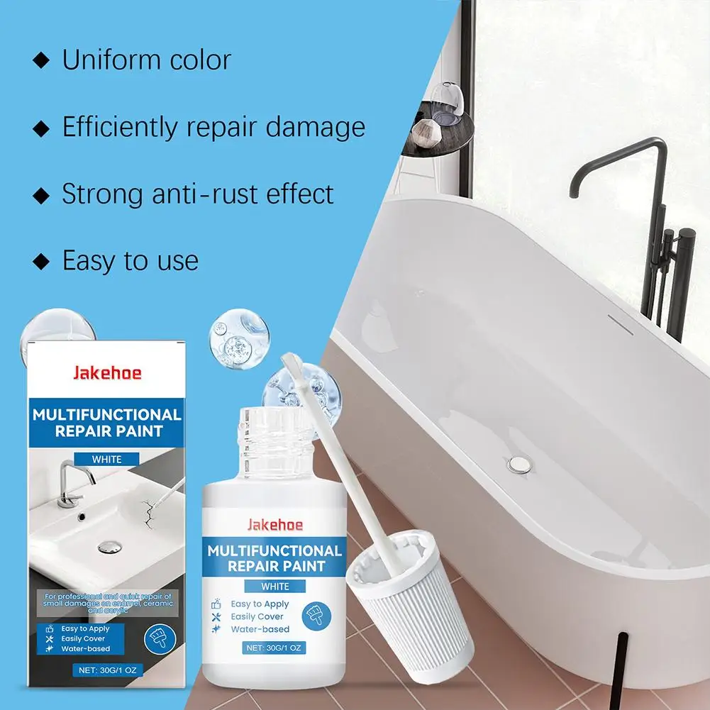 Vernice multiuso per riparazione, copertura impermeabile per ristrutturazione del bagno, graffi e difetti delle pareti, riparazione multiuso della vernice P1N8