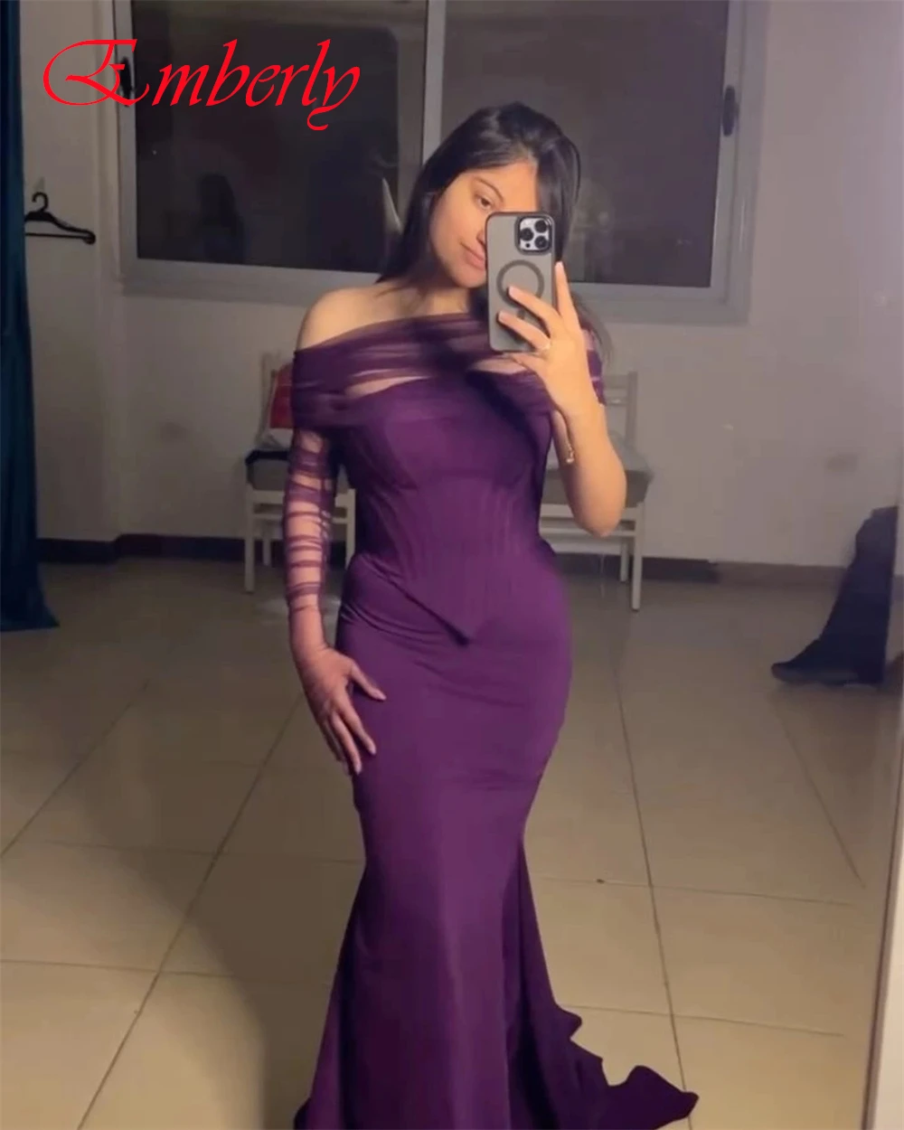 Maßgeschneidertes schlichtes Jersey-Meerjungfrau-Abendkleid, klassische Ballkleider mit U-Boot-Ausschnitt, sexy schulterfreie Kleider für besondere Anlässe