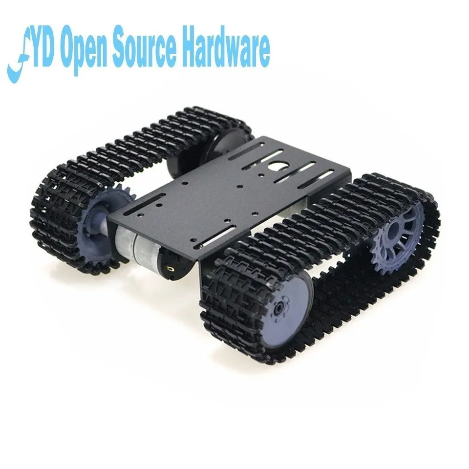 1set mini T101 Smart Robot Tank Chassis Tracked Car Platform with 33GB-520 Motor for DIY Robot Toy Part