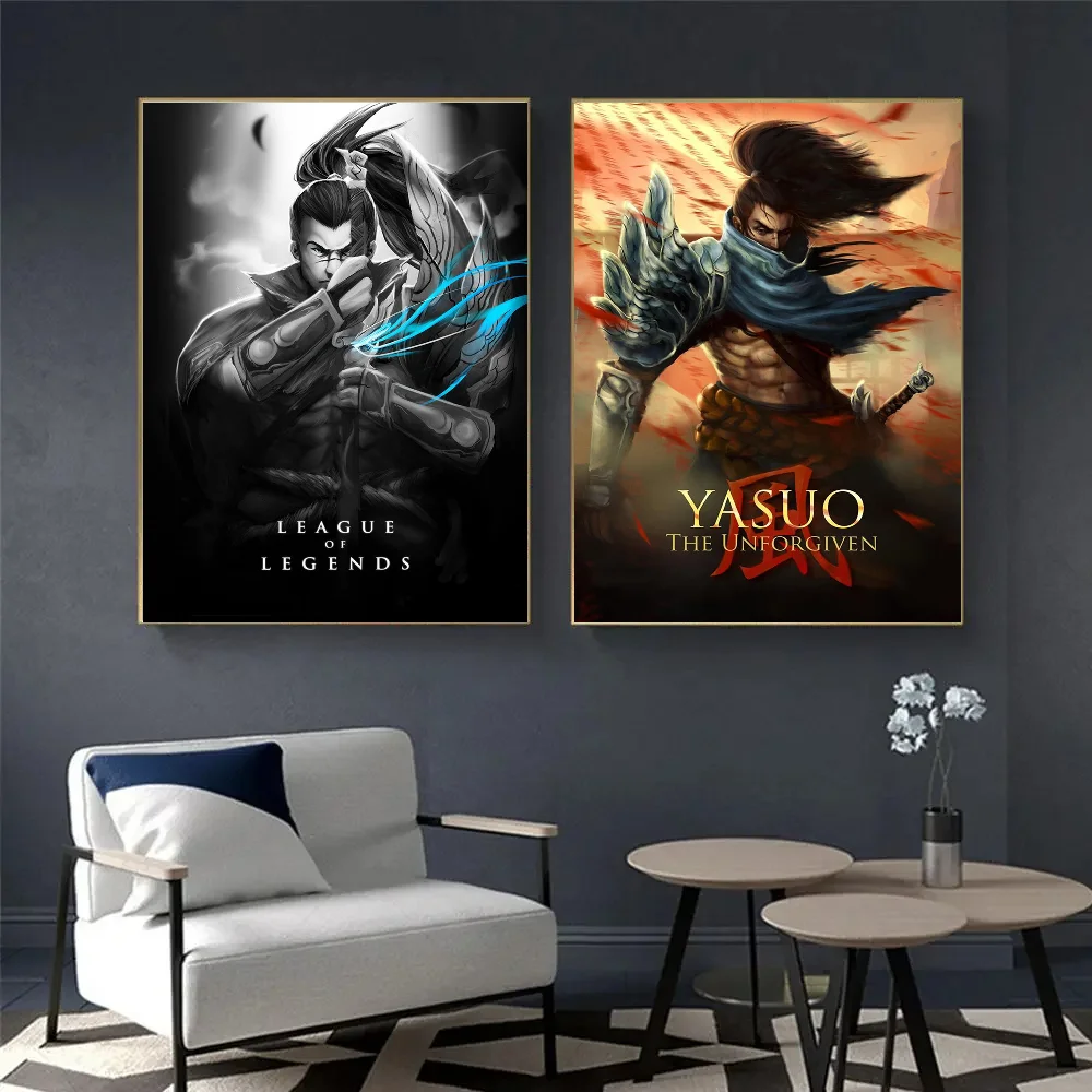 League Of Legends Yasuo Good Quality Prints And Posters HD Quality Poster Wall Art Painting Study Home Decor