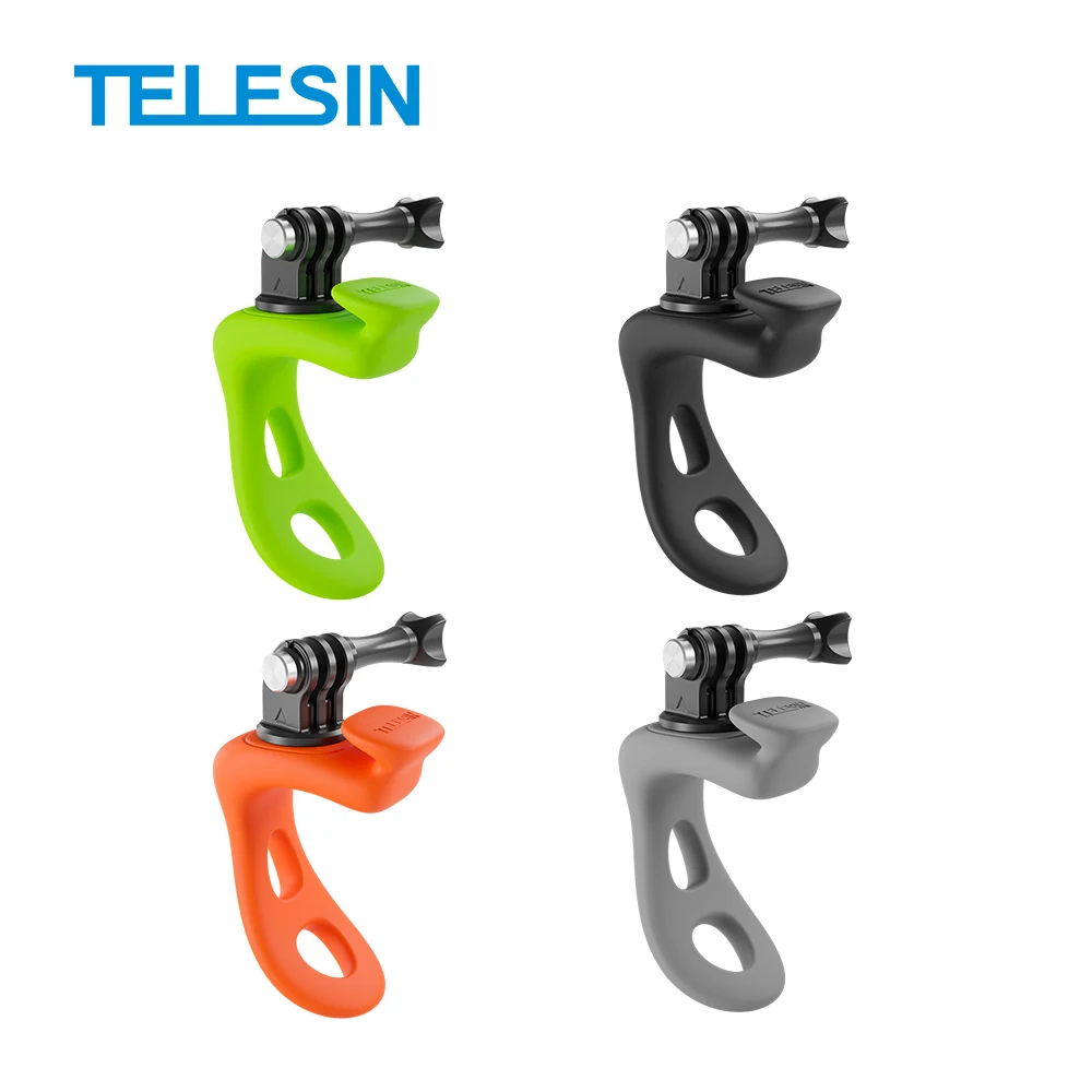 

TELESIN Elastic Force Adjustable Silicone Mount for Gopro 13 12 11 Insta360 DJI Action 5 4 3 Accessories Mini Flexible Bracket