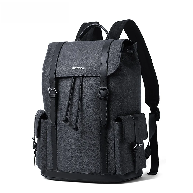 

Septwolves Men's Bapa School Campus Trendy Student Laptop Bag 2024 New Versatile Multi-Function Cuter Bag Casual Simpl...