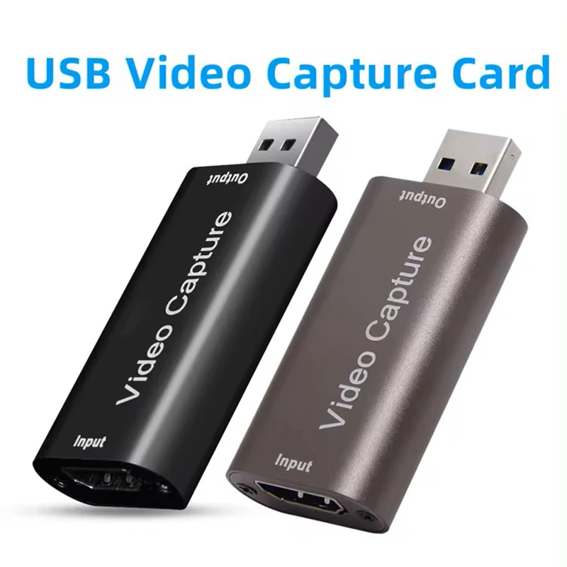 Video Capture Card 4K HD Source To USB 2.0 1080P@30Hz Grabber Recording for OBS PC PS4  Game Streaming Camcorder Live Broadcast