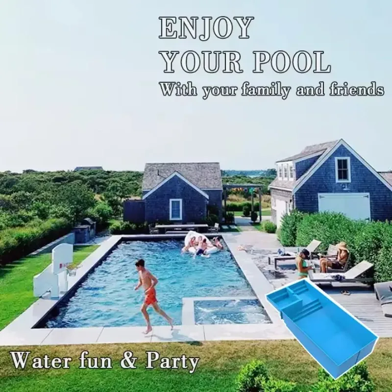Customized Shells Inground Swimming Pool For Sales Cheap S Family House Large Big Prefab Outdoor Fiberglass Frp Swim Spa Pool
