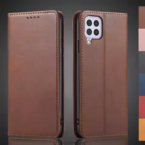 Magnetic attraction Leather Case for Samsung Galaxy A22 4G 6.4" Holster Flip Cover Case Wallet Phone Bags Capa Fundas Coque
