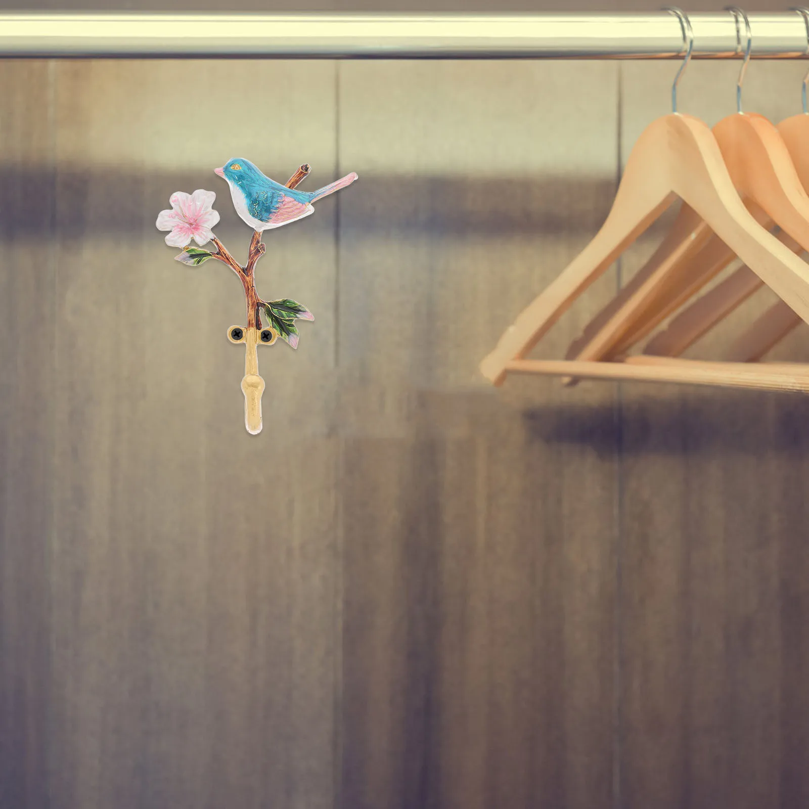 

Hangers Coat Rack Metal Creative Hook Colorful Bird Hooks Zinc Alloy Towel Bright Coating for Wall