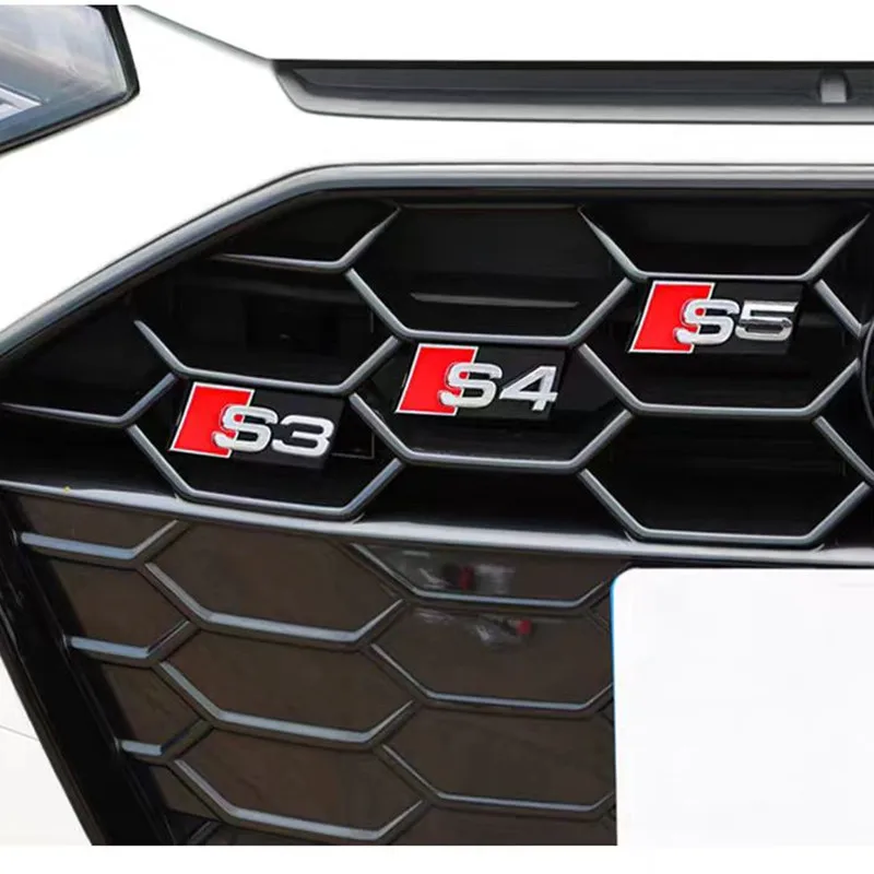 

1 шт. ABS автомобильная передняя решетка бейдж логотип внешняя модификация аксессуары для Audi S4 S3 S5 S6 S7 S8 RSQ3 RSQ4 RSQ5 RSQ6 RSQ7RSQ8
