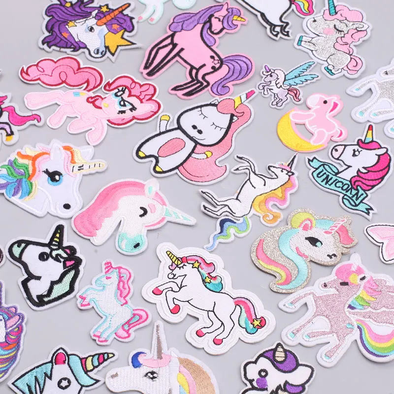 Unicorn Patches for Clothing Kids Iron on Transfers for Clothing Custom Patches Embroidered for Clothes Sports Shoes Patches