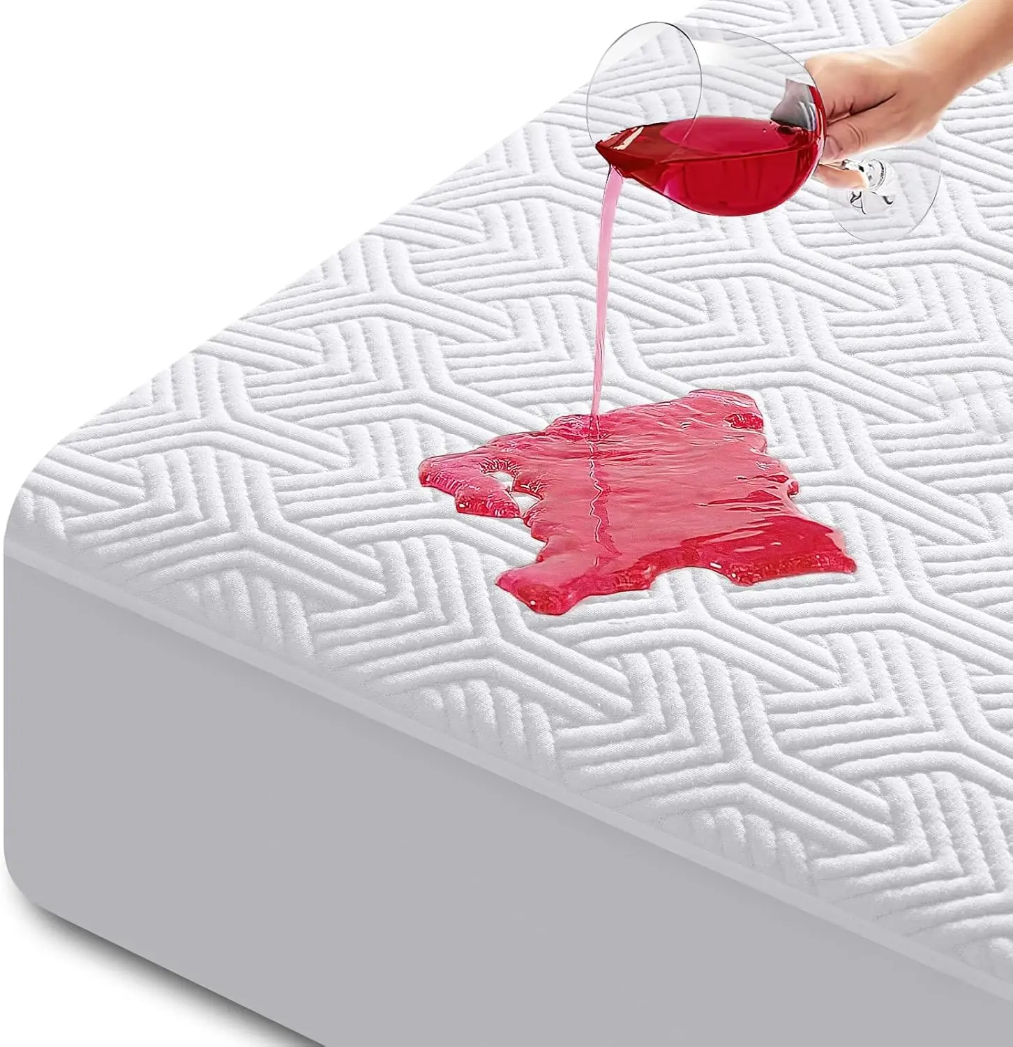 

Queen Size Waterproof Mattr Protector Viscose Made From Bamboo Cooling Mattr Pad Cover Breathable Soft 3D Air Fabric Noisel