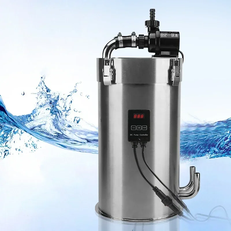 Aquarium Stainless Steel External Canister Filter Barrel Premium Quality Fish Tank Grass Tank Canister Filtration System