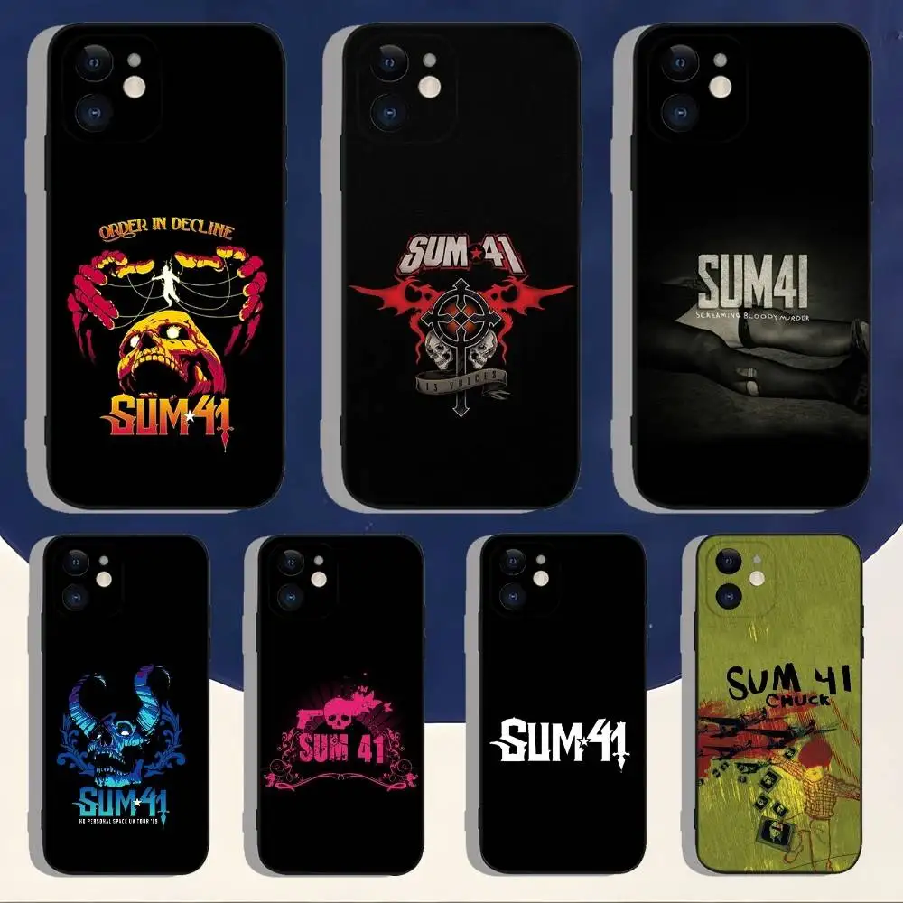 

S-Sum 41 Heaven X Hell Phone Case For iPhone 16,15,14,13,12,11,Pro,Max,Plus,X,XS,XR,SE,8,7,Mini,Soft Silicone Black Case