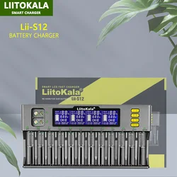 LiitoKala Lii-S12 Lii-S8 Lii-PD4 Lii-PD2 Lii-500S 3.7V 18650 18350 Battery Charger Auto-Polarity Detect 26650 21700 1.2V AA AAA