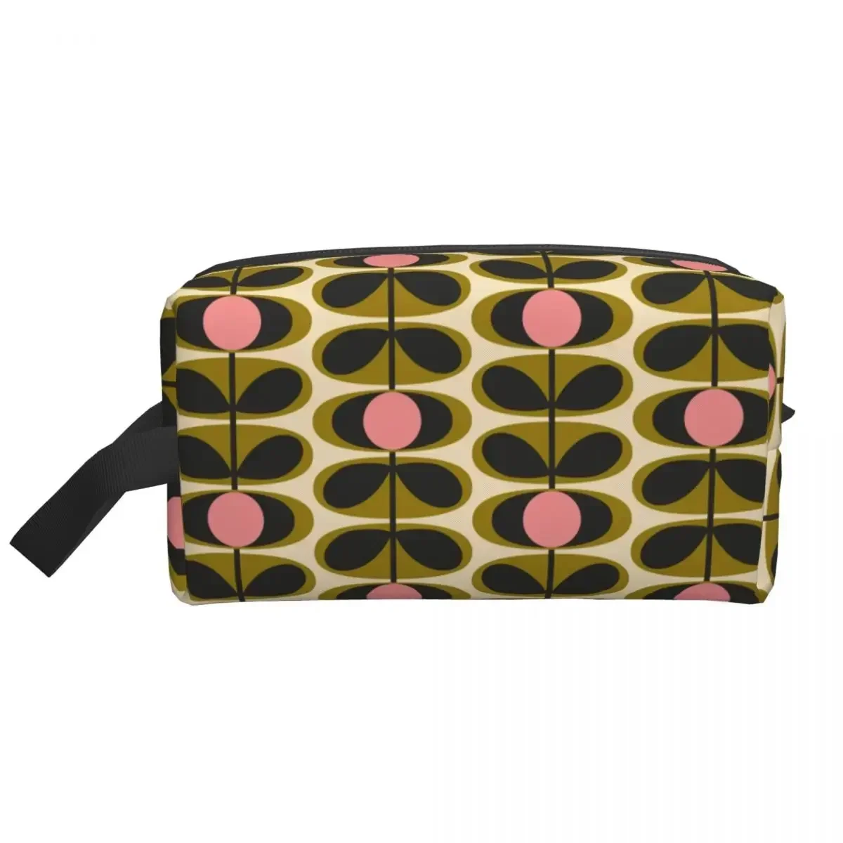 

Custom Print Oval Flower Stem Olive Orla Kiely Makeup Bag Women Travel Cosmetic Organizer Kawaii Storage Toiletry Bags