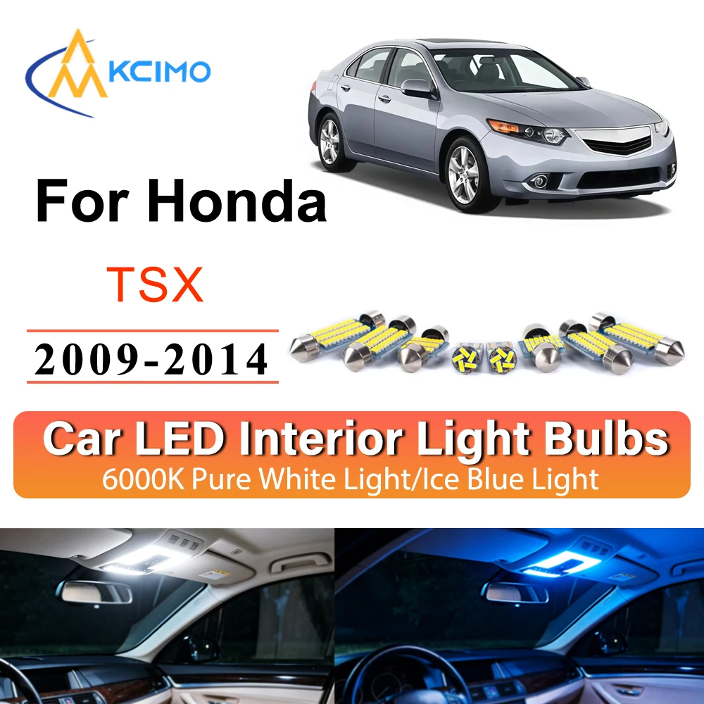 Interior LED Lighting Kit No Wiring For Honda TSX 2009-2014 Car Lamp Footwell Dash Light Auto Accessories