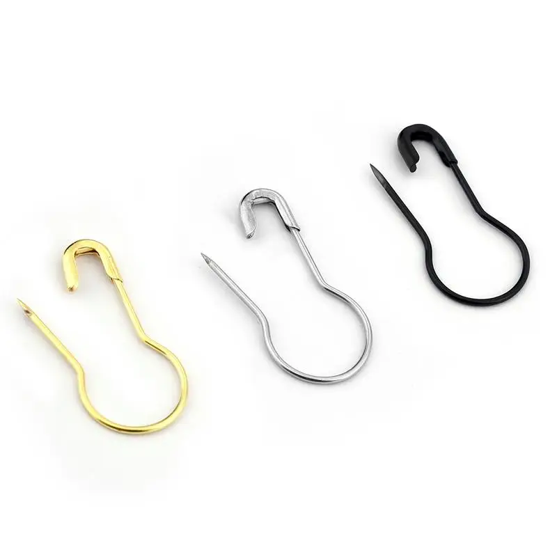 100Pcs Pin Safety Pins Metal Clips Gold Silver Marker Tag Gourd Pins Safe Craft Knitting Cross Stitch Holder DIY Sewing Kit