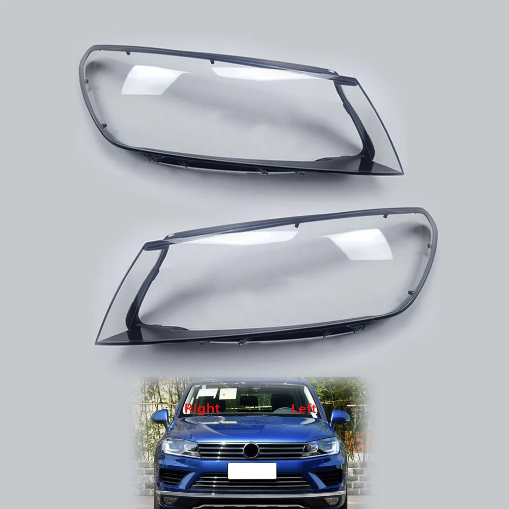 

X-T For VW Touareg 2016 2017 2018 Car Headlight Shell Lamp Shade Transparent Lens Cover Only One