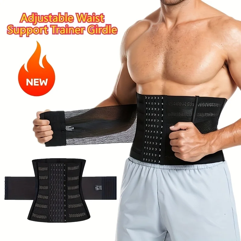 

Мужской тренировочный пояс для поддержки талии, регулируемый тренировочный пояс и спортивное оборудование для устойчивости ядра, дышащая форма талии для фитнеса