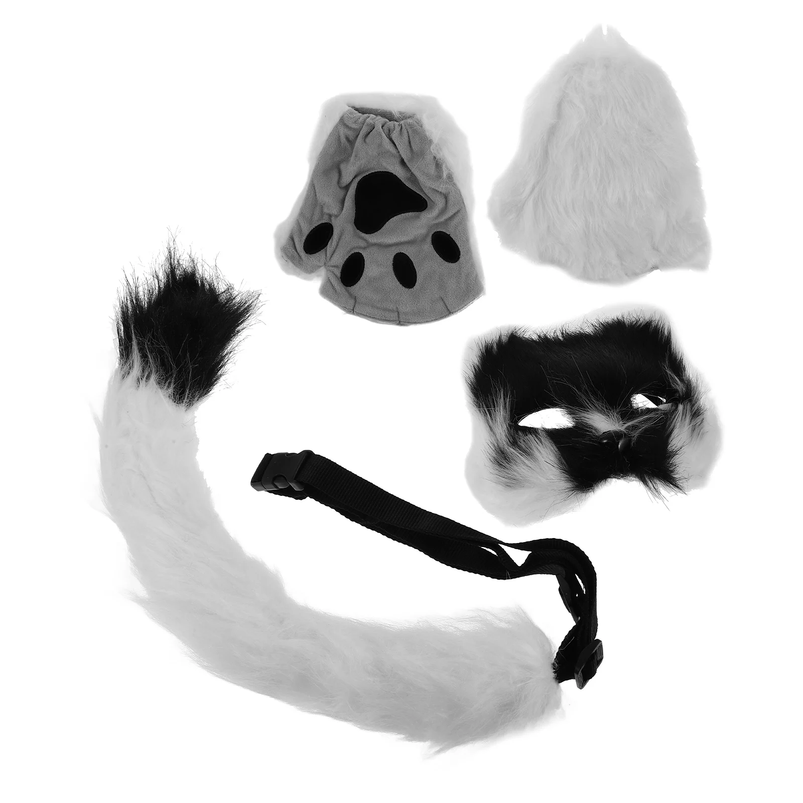 

Animal Mask Set Brown Tail Costume Cat for Boys Blank Fox Costumes Women Balloons Bitsy Child